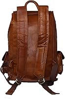 Jaald 16″ Genuine Leather Retro Rucksack Backpack — image 6