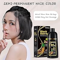 Bablabear Black Hair Dye Shampoo for Gray Hair 500mL — image 4