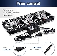 Wathai Dual Ball 3 x 120mm Computer Fan with AC Plug — image 4