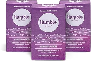 HUMBLE BRANDS Mountain Lavender Handcrafted Bar Soap - 3 Pack