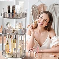 Shuang Qing Rotating Makeup Organizer 3-Tier Gray — image 5