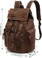 HuaChen Vintage Canvas Backpack M32 Coffee L — image 2