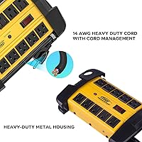 CRST 10-Outlets Heavy Duty Power Strip with 15-Foot Cord — image 4