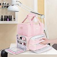 LEFOR·Z Nail Polish Organizer Holds 80 Bottles, Pink — image 7