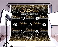 AOFOTO 8x8ft 40th Birthday Party Backdrop — image 2