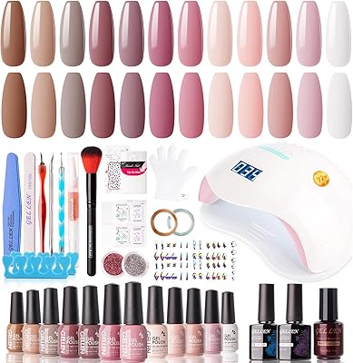 Gellen Gel Nail Polish Kit with 72W UV LED Lamp