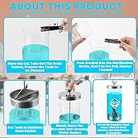 Aifeiter Barbicide 42 oz Disinfectant Jar with Stainless Steel Tray — image 7