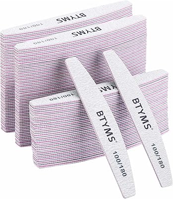 BTYMS 100/180 Grit Nail Files (100 Pcs)