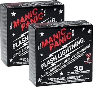 MANIC PANIC Flash Lightning Hair Bleach Kit - 30 Volume Developer, 2 pk