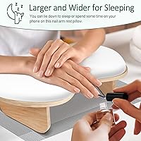 SZSJA Nail Arm Rest Cushion with Table Mat – White — image 4