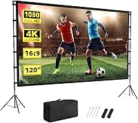 Vamvo 120-inch Outdoor Projector Screen with Stand — image 1
