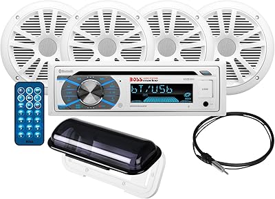 BOSS Audio Systems MCK508WB.64S Marine Boat Bluetooth Stereo & 6.5 Inch Speakers