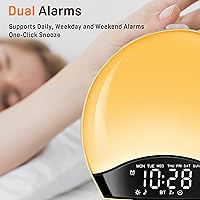 JALL K2 Wake Up Light Sunrise Alarm Clock — image 7