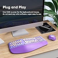 Lomiluskr Wireless Ergonomic Keyboard and Mouse Combo — image 5