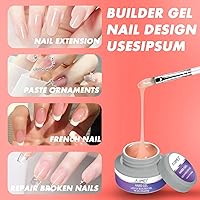 AIJIMEI LED/UV Hard Gels for Nails Extension Kit – Clear & Nude Pink — image 2