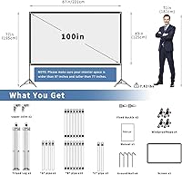 VISULAPEX 100 Inch Projector Screen with Stand — image 3