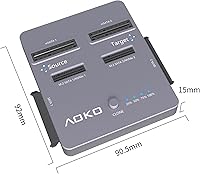 AOKO M.2 NVMe SSD Cloner, Dual-Bay 4-in-1 Hard Drive Duplicator/Reader — image 2