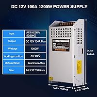 EXENWING 12V 100A 1200W Power Supply Adapter — image 2