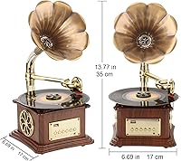 MEAGEAL Vintage Style Wooden Record Player 109HJ-1 — image 6