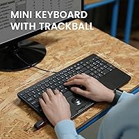 Perixx PERIBOARD-538 US Wired Compact Keyboard with Trackball — image 2