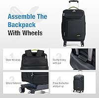 Lekebobor 18-inch Travel Rolling Backpack — image 8