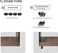 Sound Town SDRK-8TB Slanted 8U Studio Rack — image 7