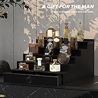 upcessory Cologne Organizer for Men, 5 Tier Black Shelf — image 7