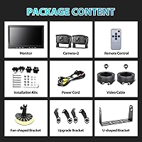 Fookoo Ⅱ HD Wired Backup Camera System Kit, 10-inch Dual Split Screen Monitor — image 7