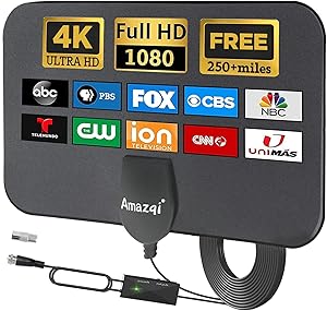 Amazqi TV Antenna 250 Miles Range Review