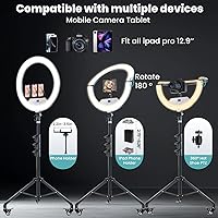 MACTREM 18″ Foldable Ring Light with Stand — image 8