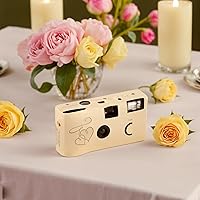 Weddingstar Disposable Camera with Flash - Gold Enchanted Hearts — image 4