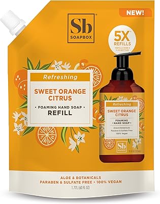 Soapbox Foaming Hand Soap Refill, Sweet Orange Citrus, 64oz