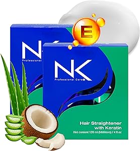 NK Professional Care Hair Straightener with Keratin 8oz (2 Pack) Review