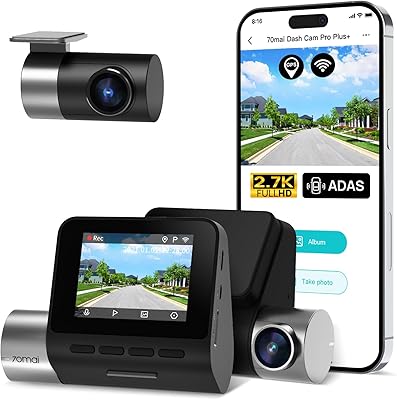 70mai A500S 2.7K Dash Cam Front and Rear