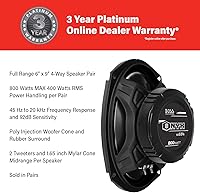 BOSS Audio Systems NX694 Onyx Series 6x9 Inch 4-Way Car Speakers — image 2
