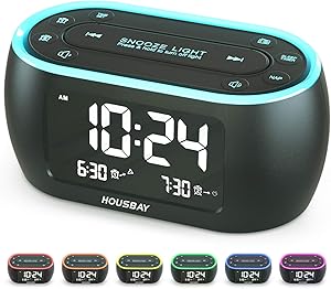 HOUSBAY Glow Alarm Clock Radio Review