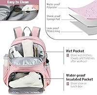 MoKo Women's Gym Backpack with Shoe Compartment — image 3