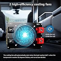 XWJNE 4000W Pure Sine Wave Power Inverter 12V DC to 120V AC — image 8