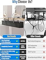 Cinati Large Under Desk Cable Management Tray — image 6