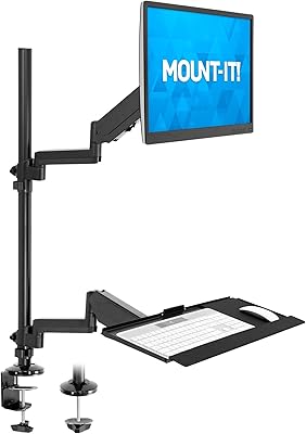 Mount-It! MI-7995 Sit Stand Monitor Desk Mount