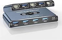 AUKOKIOULA KVM Switch 2 Computers 1 Monitor 4K@60Hz — image 1