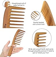 Darık Profesyonel Ahşap Wide Tooth Wooden Comb - Extra Wide Tooth — image 4