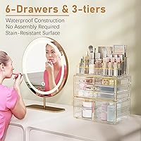Delamu 3-Tier Makeup Organizer with Drawers — image 6