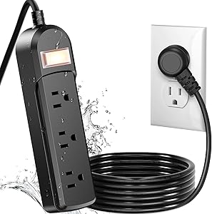 Qiyuan IPX6 Outdoor Power Strip with 3 Outlets and 10FT Extension Cord Review