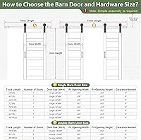 ROYMELO 34x84 Inch Glass Sliding Barn Door Slab with 6ft Hardware Kit — image 6