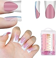NOVO OVO French Tip Short Duck Nail Tips - Berry Pink — image 1