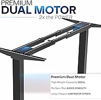 VIVO DESK-EV02RB Electric Sit Stand Desk Frame — image 4