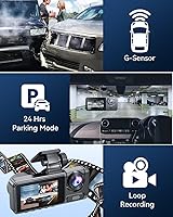 YouthCity XCS-JLYR 3-Channel Dash Cam 4K Front, Rear & Inside — image 3