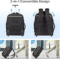 DEVPNR Rolling Backpack for Women, 17-Inch Laptop, 25L — image 5