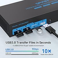 AILVLVNG HDMI KVM Switch 2 Monitors 3 Computers 4K@60Hz USB 3.0 — image 4
